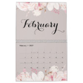 Élégant mur floral Calendrier 2026 (Feb 2027)