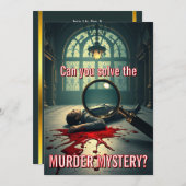 Elegant Murder Mystery Party Thema Kaart (Voorkant / Achterkant)