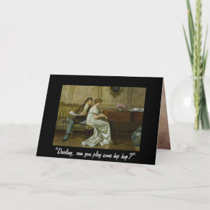 Elegant  Music Birthday Humor Card Kaart