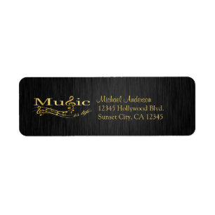Elegant Music is Life zwart en gouden labels