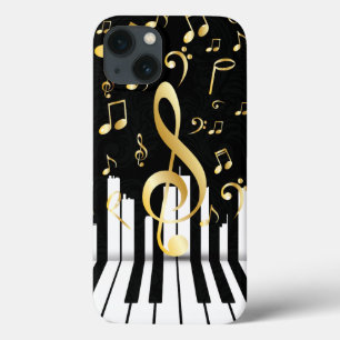 Elegant Music Note Luxe piano-toetsen iPhone 13 Hoesje