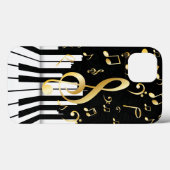 Elegant Music Note Luxe piano-toetsen Case-Mate iPhone Case (Achterkant (horizontaal))