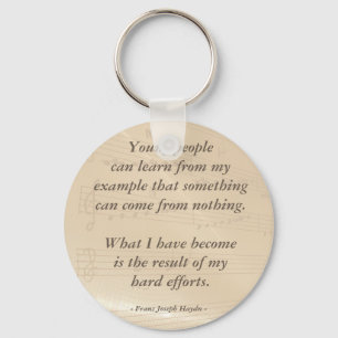 Elegant Music Teacher Haydn Quote Sleutelhanger