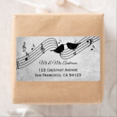 Elegant Music Theme Weddenschap Verzendlabel (Insitu)