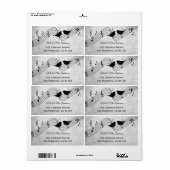 Elegant Music Theme Weddenschap Verzendlabel (Full Sheet)