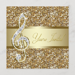 Elegant Music Treble Clef Symphony Concert Overweg Kaart