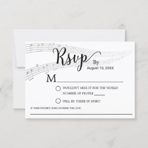 Elegant Music Wedding Song Request RSVP