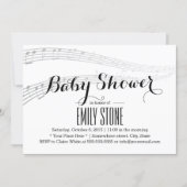 Elegant Musical Baby shower Kaart (Voorkant)