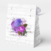 Elegant Musical Floral Wedding Bedankdoosjes (Achterkant)