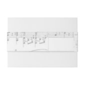 Elegant Musical Floral Wedding Uitnodigingen Wikkel (Achterkant Voorbeeld)