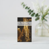 Elegant Musical Jazz Theme Custom Visitekaartje (Staand voorkant)