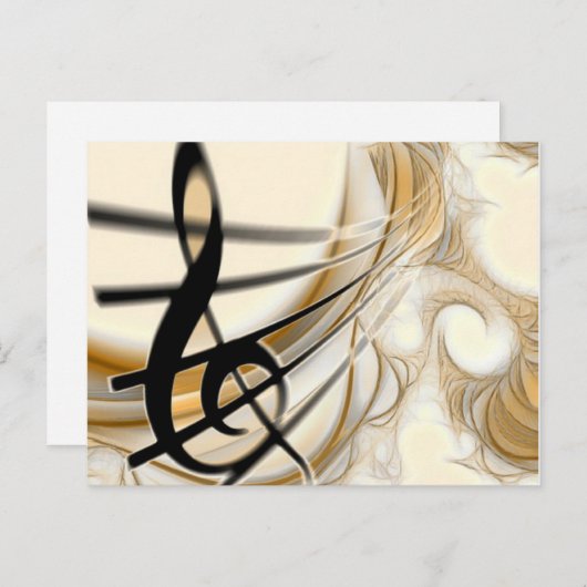 Elegant Musical Note Briefkaart (Voorkant / Achterkant)