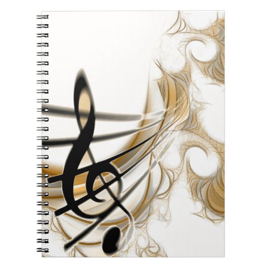 Elegant Musical Note Notitieboek (Voorkant)
