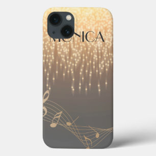 Elegant Musical Note sparkle confetti iPhone 13 Hoesje