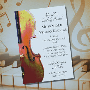 Elegant Musical Violin Overweging Kaart