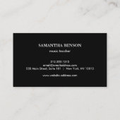Elegant Musician Visitekaartje (Achterkant)