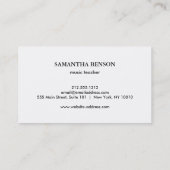 Elegant Musician  Visitekaartje (Achterkant)