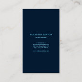 Elégant musicien Carte de visite avec note de musi (Dos)