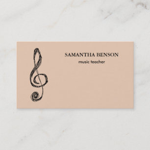 Elégant musicien Carte de visite avec note de musi