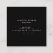 Elégant musicien Carte de visite avec note de musi (Dos)