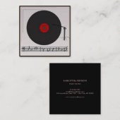 Elégant musicien Carte de visite avec note de musi (Devant / Derrière)