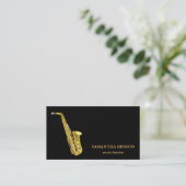 Elégant musicien Carte de visite avec note de musi (Debout devant)