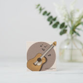 Elégant musicien Carte de visite avec note de musi (Debout devant)