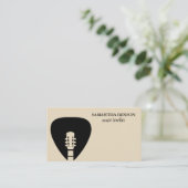 Elégant musicien Carte de visite avec note de musi (Debout devant)