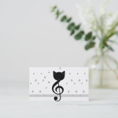 Elégant musicien Carte de visite avec note de musi (Debout devant)