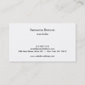 Elégant musicien Carte de visite avec note de musi (Dos)