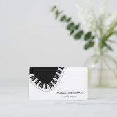 Elégant musicien Carte de visite avec note de musi (Debout devant)
