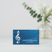 Elégant musicien Carte de visite avec note de musi (Debout devant)