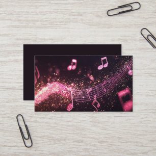 Elégant musicien Carte de visite avec note de musi