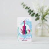 Elégant musicien Carte de visite avec note de musi (Debout devant)