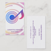 Elégant musicien Carte de visite avec note de musi (Devant / Derrière)