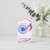 Elégant musicien Carte de visite avec note de musi (Debout devant)