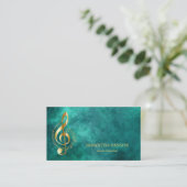 Elégant musicien Carte de visite avec note de musi (Debout devant)