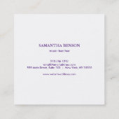 Elégant musicien Carte de visite avec note de musi (Dos)