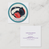 Elégant musicien Carte de visite avec note de musi (Devant / Derrière)