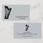 Elégant musicien Carte de visite avec note de musi (Devant / Derrière)