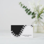Elégant musicien Carte de visite avec note de musi (Debout devant)