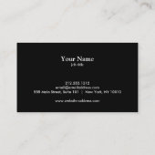 Elégant musicien Carte de visite avec note de musi (Dos)