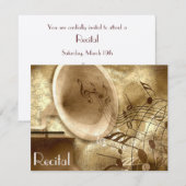 Elégant musique Vintage Unisex Invitations (Devant / Derrière)