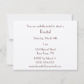 Elégant musique Vintage Unisex Invitations (Dos)