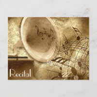Elégant musique Vintage Unisex Invitations