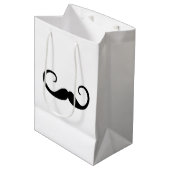 Elegant Mustache Medium Cadeauzakje (Voorkant Gekanteld)