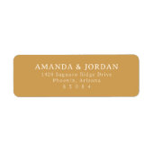 Elegant Mustard Serif Return Address Labels (Voorkant)