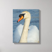 Elegant Mute Swan Waterbird op het meer Canvas Afdruk (Voorkant)