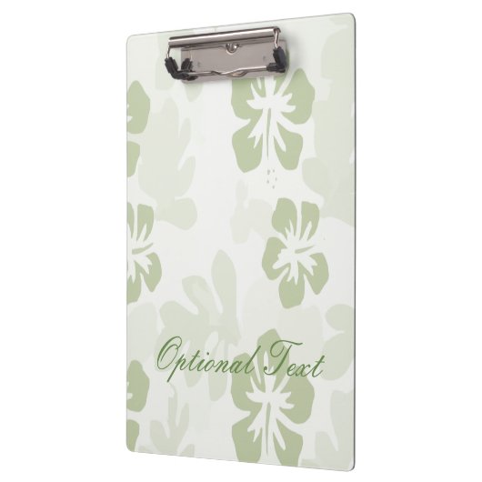 Elegant Muted Sage Hibiscus Pattern Klembord (Links)