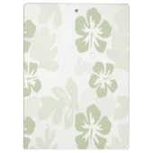 Elegant Muted Sage Hibiscus Pattern Klembord (Achterkant)